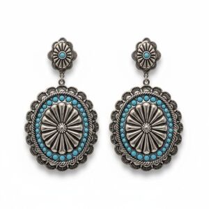 Western Boho Earrings Dangle Silver Jewelry Boheme